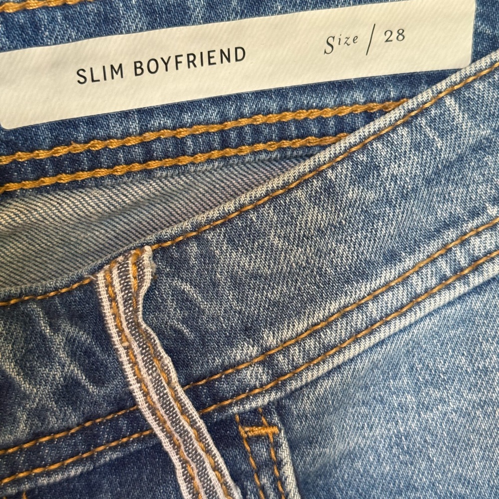 Pilcro & The Letterpress Embroidered Boyfriend Denim Jeans Size 28 - Picture 9 of 11